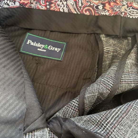 Paisley & Gray Slimfit Men's Gray Checkered Suit - Picture 11 of 13